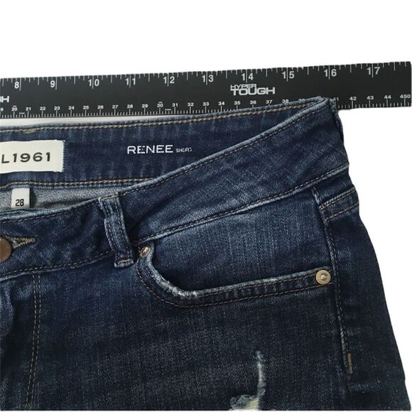 DL1961 RENEE DENIM ROLLED CUFF SHORTS 28 - Picture 5 of 13